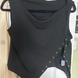 Stylish Black Sleeveless Top